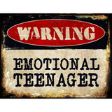 Emotional Teenager Metal Novelty Parking Sign 4.5" x 6" (PM)