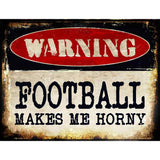 Football Metal Novelty Parking Sign 4.5" x 6" (PM)