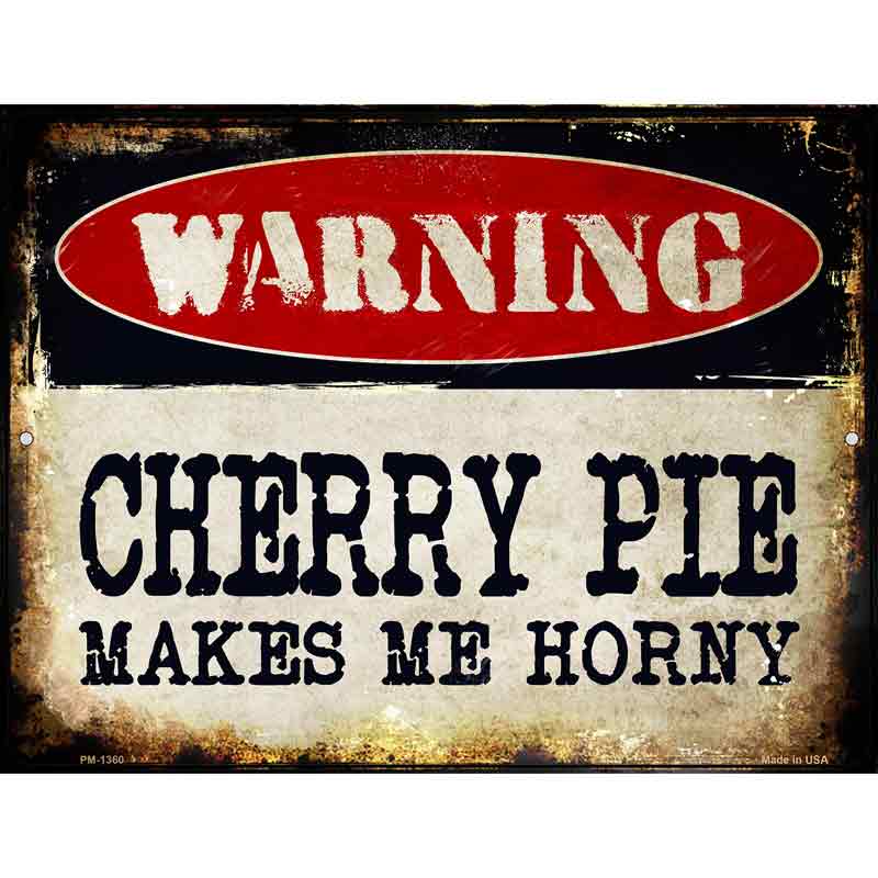 Cherry Pie Metal Novelty Parking Sign 4.5" x 6" (PM)