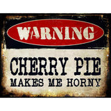 Cherry Pie Metal Novelty Parking Sign 4.5" x 6" (PM)