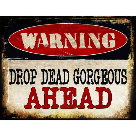 Drop Dead Gorgeous Metal Novelty Parking Sign 4.5" x 6" (PM)