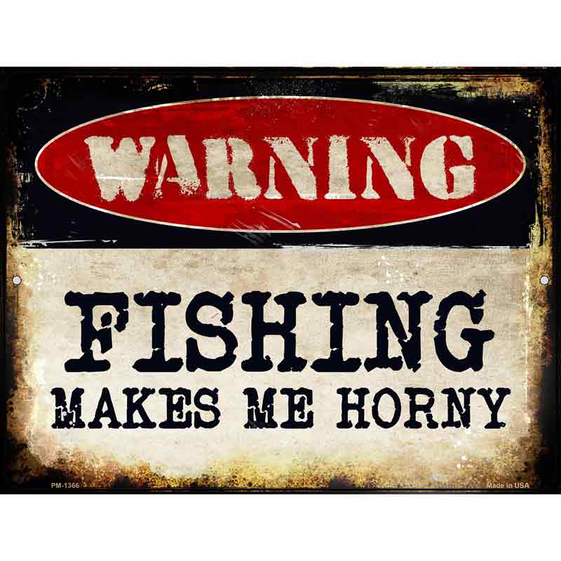 Fishing Metal Novelty Parking Sign 4.5" x 6" (PM)