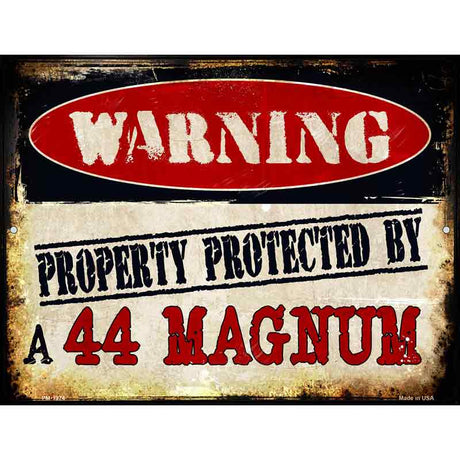 44 Magnum Metal Novelty Parking Sign 4.5" x 6" (PM)