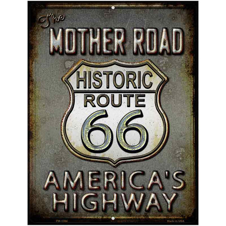 Historic Mother Road Route 66 Metal Novelty Parking Sign 4.5" x 6" (PM)