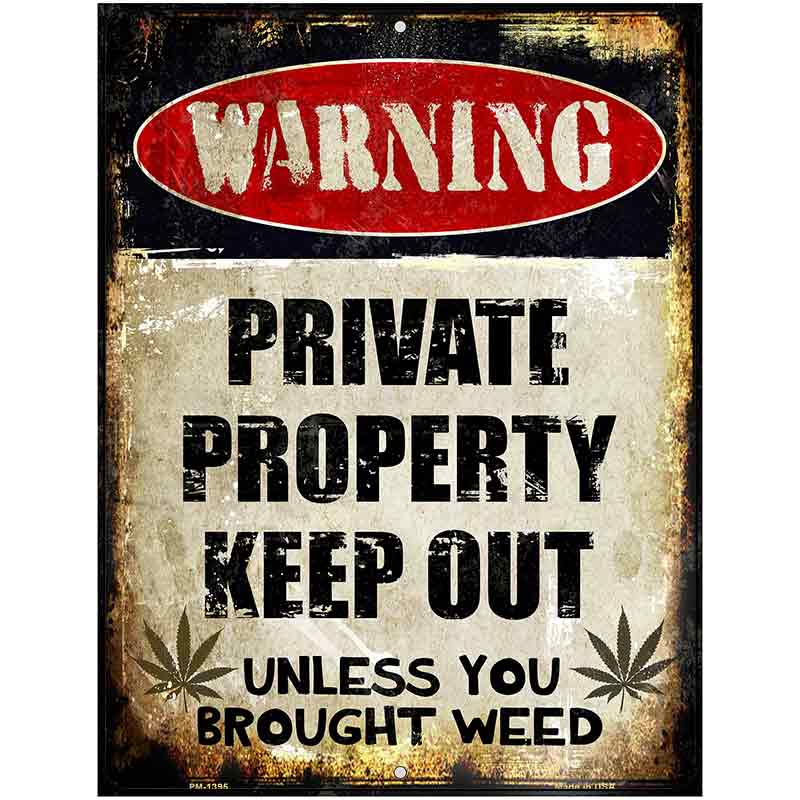 Private Property Metal Novelty Parking Sign 4.5" x 6" (PM)