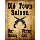 Old Town Saloon Metal Novelty Parking Sign 4.5" x 6" (PM)