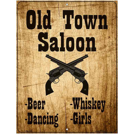 Old Town Saloon Metal Novelty Parking Sign 4.5" x 6" (PM)