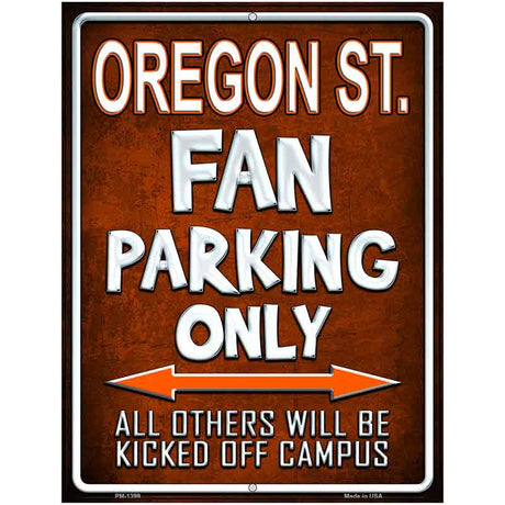 Oregon State Metal Novelty Parking Sign 4.5" x 6" (PM)