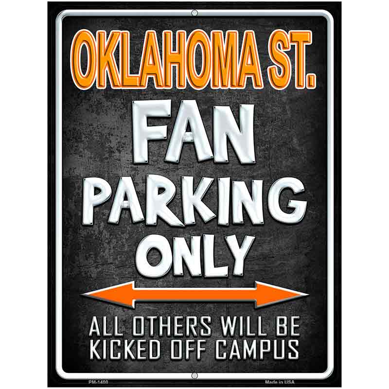 Oklahoma State Metal Novelty Parking Sign 4.5" x 6" (PM)