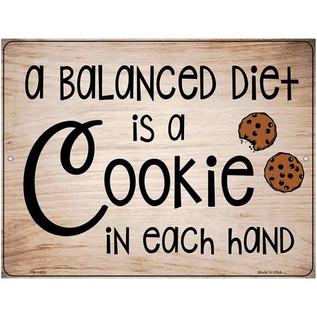 A Balanced Diet Metal Novelty Parking Sign 4.5" x 6" (PM)