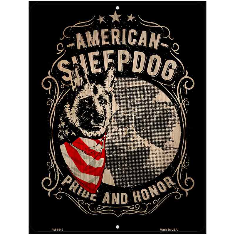 American Sheepdog Metal Novelty Parking Sign 4.5" x 6" (PM)