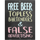 Free Beer Metal Novelty Parking Sign 4.5" x 6" (PM)