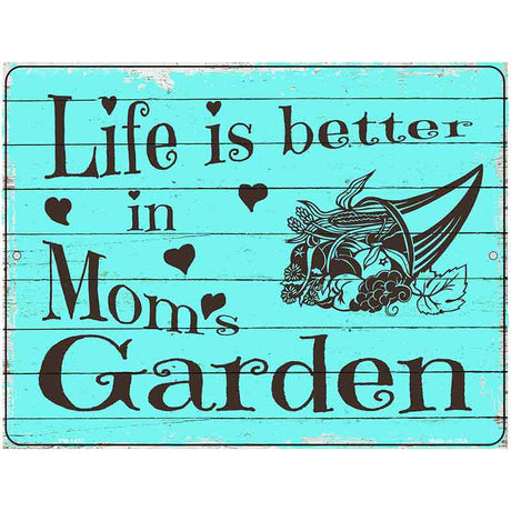 Moms Garden Metal Novelty Parking Sign 4.5" x 6" (PM)