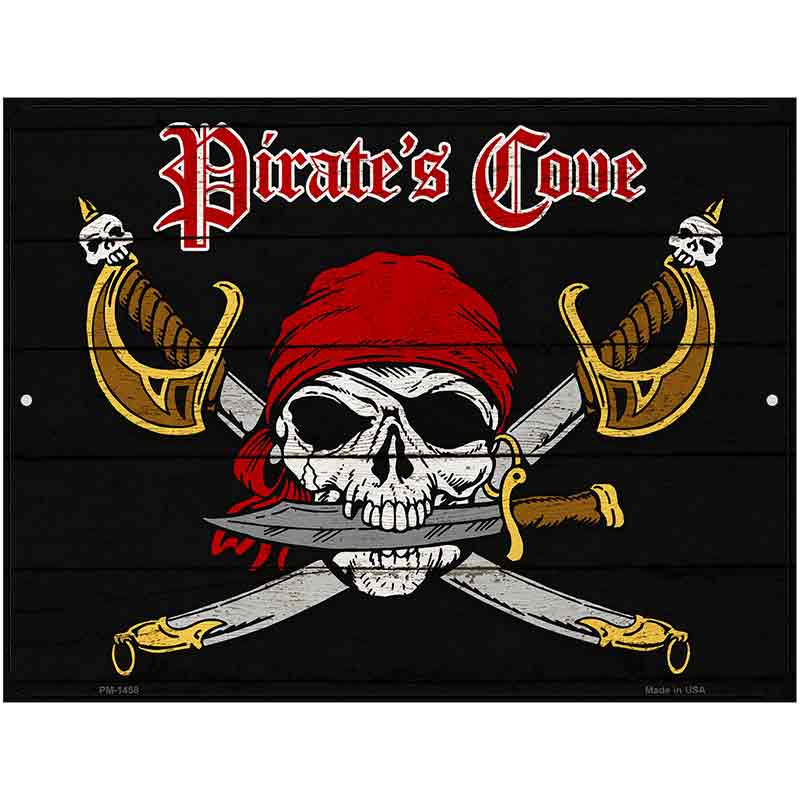 Pirates Cove Metal Novelty Parking Sign 4.5" x 6" (PM)