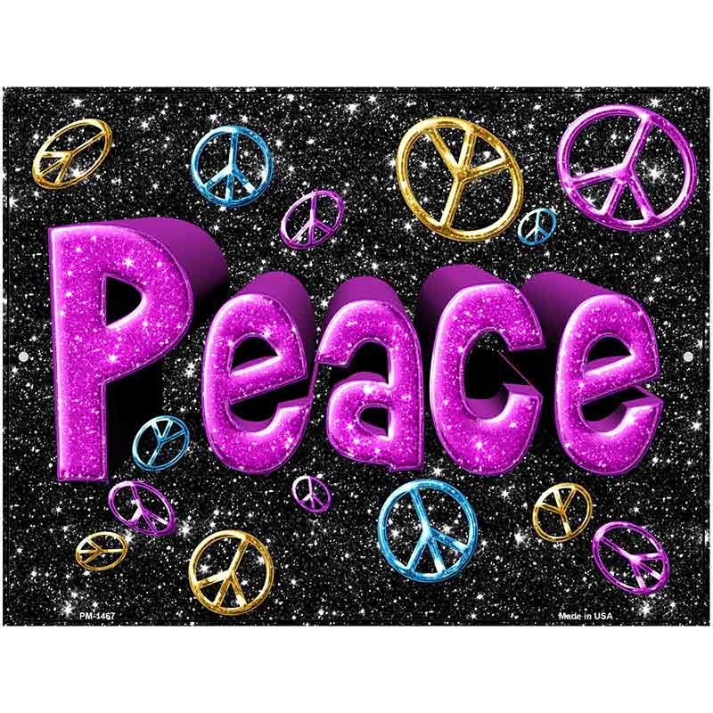 Peace Metal Novelty Parking Sign 4.5" x 6" (PM)