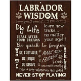 Labrador Wisdom Metal Novelty Parking Sign 4.5" x 6" (PM)