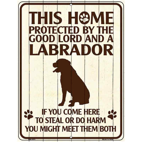 Labrador Protected Metal Novelty Parking Sign 4.5" x 6" (PM)