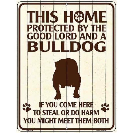 Bulldog Protected Metal Novelty Parking Sign 4.5" x 6" (PM)