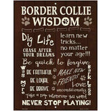 Border Collie Wisdom Metal Novelty Parking Sign 4.5" x 6" (PM)