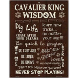 Cavalier King Wisdom Metal Novelty Parking Sign 4.5" x 6" (PM)