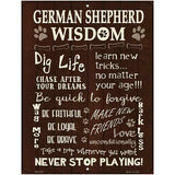 German Shepherd Wisdom Metal Novelty Parking Sign 4.5" x 6" (PM)