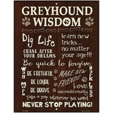 Greyhound Wisdom Metal Novelty Parking Sign 4.5" x 6" (PM)