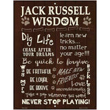 Jack Russell Wisdom Parking Sign Metal Novelty 4.5" x 6" (PM)