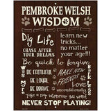 Pembroke Welsh Wisdom Parking Sign Metal Novelty 4.5" x 6" (PM)