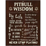 Pitbull Wisdom Parking Sign Metal Novelty 4.5" x 6" (PM)