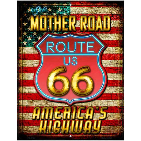 Mother Road Route 66 Parking Sign Novelty 4.5" x 6" (PM)