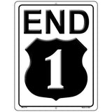 End Highway 1 Novelty Parking Sign 4.5" x 6" (PM)