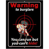 Warning To Burglars Novelty Parking Sign 4.5" x 6" (PM)