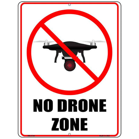 No Drone Zone Novelty Parking Sign 4.5" x 6" (PM)