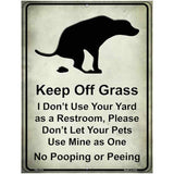 Keep Off Grass Novelty Parking Sign 4.5" x 6" (PM)