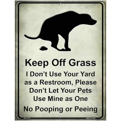 Keep Off Grass Novelty Parking Sign 4.5" x 6" (PM)