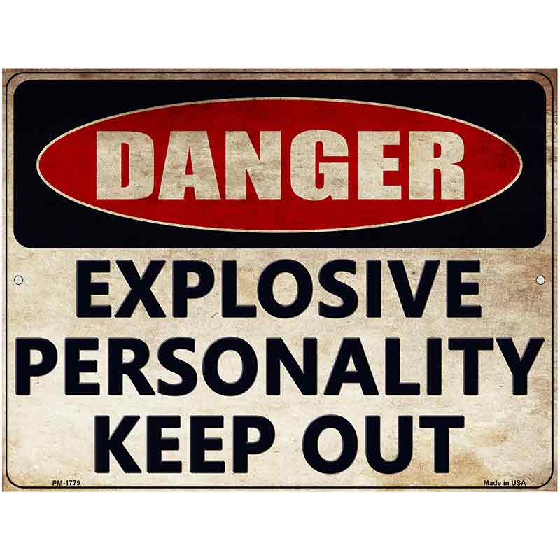 Explosive Personality Novelty Parking Sign 4.5" x 6" (PM)