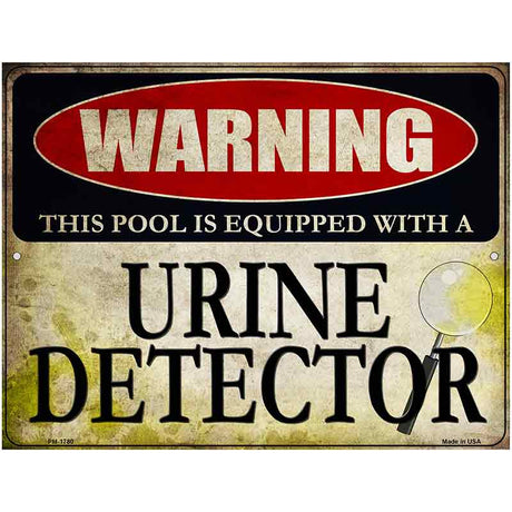 Pool Equipped Urine Detector Novelty Parking Sign 4.5" x 6" (PM)