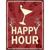 Happy Hour Novelty Parking Sign 4.5" x 6" (PM)