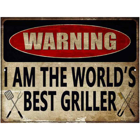 The Worlds Best Griller Novelty Parking Sign 4.5" x 6" (PM)