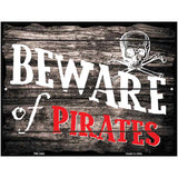 Beware of Pirates Parking Sign 4.5" x 6" (PM)