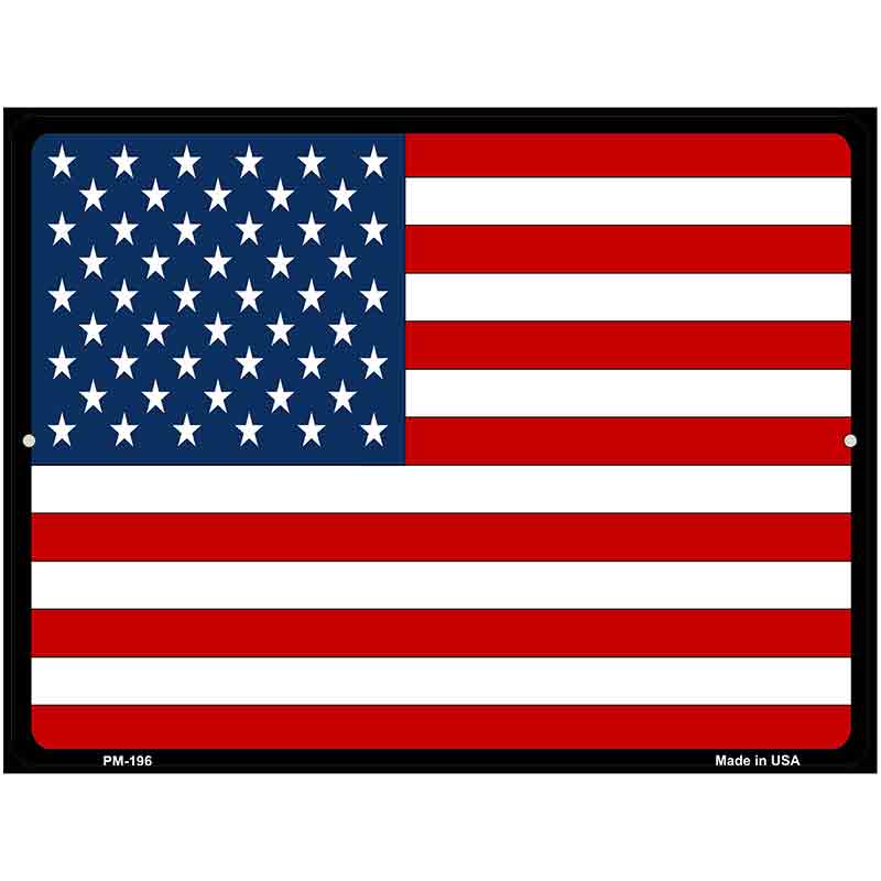 American Flag Metal Novelty Parking Sign 4.5" x 6" (PM)