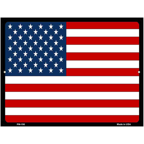 American Flag Metal Novelty Parking Sign 4.5" x 6" (PM)