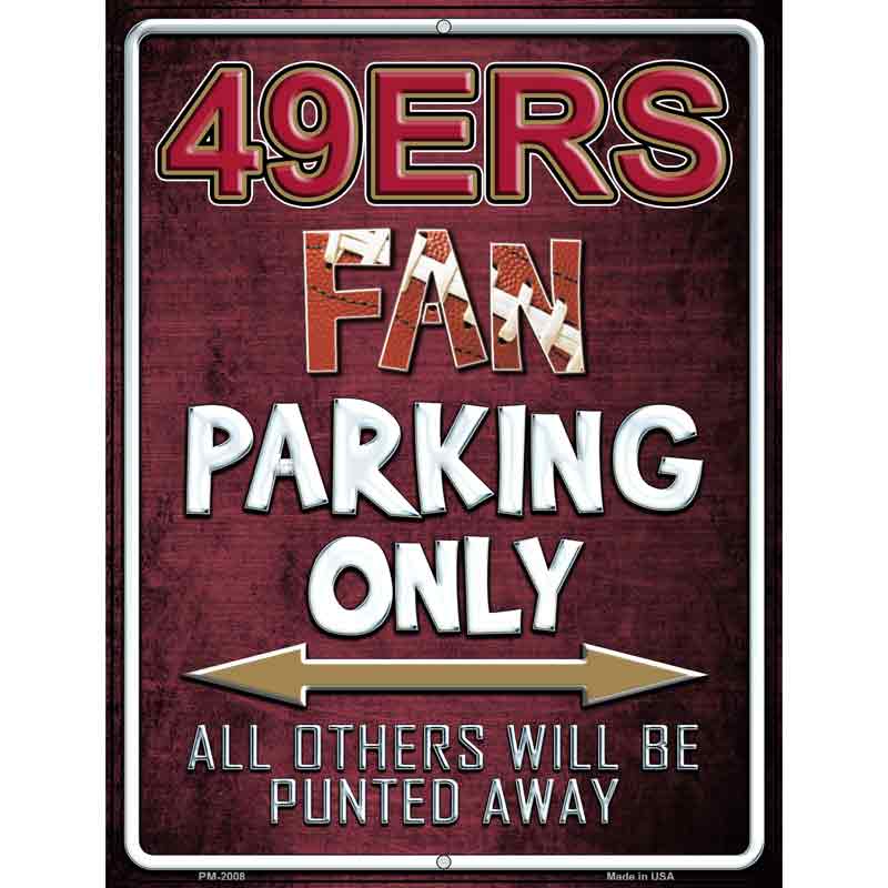 49ers Metal Novelty Parking Sign 4.5" x 6" (PM)