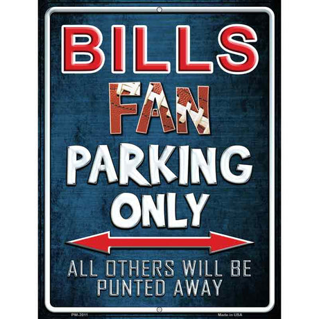 Bills Metal Novelty Parking Sign 4.5" x 6" (PM)