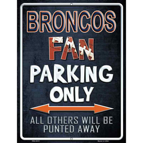 Broncos Metal Novelty Parking Sign 4.5" x 6" (PM)