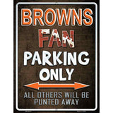 Browns Metal Novelty Parking Sign 4.5" x 6" (PM)