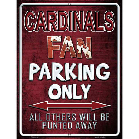 Cardinals Metal Novelty Parking Sign 4.5" x 6" (PM)