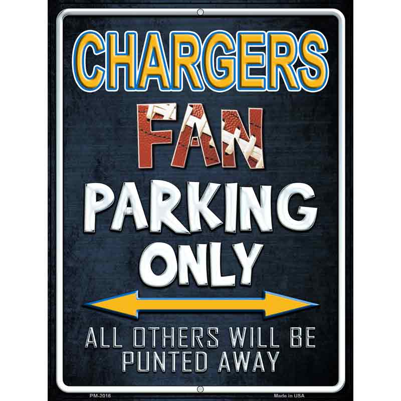 Chargers Metal Novelty Parking Sign 4.5" x 6" (PM)