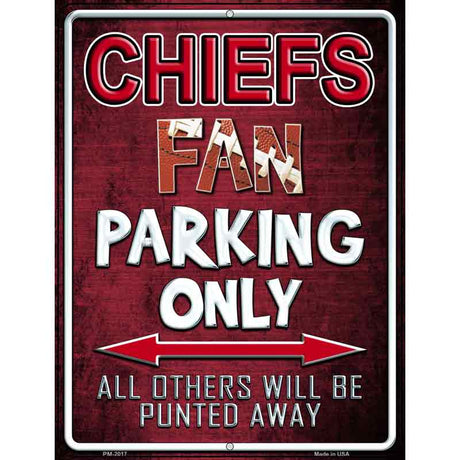 Chiefs Metal Novelty Parking Sign 4.5" x 6" (PM)