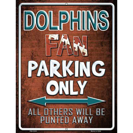 Dolphins Metal Novelty Parking Sign 4.5" x 6" (PM)